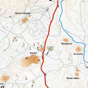 Click para ampliar. Pulsa en el nombre para ver la ficha. Alcalar-Mapa