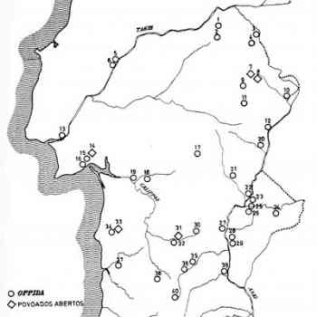 Click para ampliar. Pulsa en el nombre para ver la ficha. Oppida e povoados abertos no Sudoeste