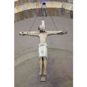 Click para ampliar. Pulsa en el nombre para ver la ficha. Monasterio de Obona. Cristo románico.