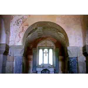 Click para ampliar. Pulsa en el nombre para ver la ficha. San Salvador de Valdediós. Interior policromado