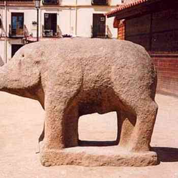 Click para ampliar. Pulsa en el nombre para ver la ficha. Verraco. Castro de Las Cogotas. 2